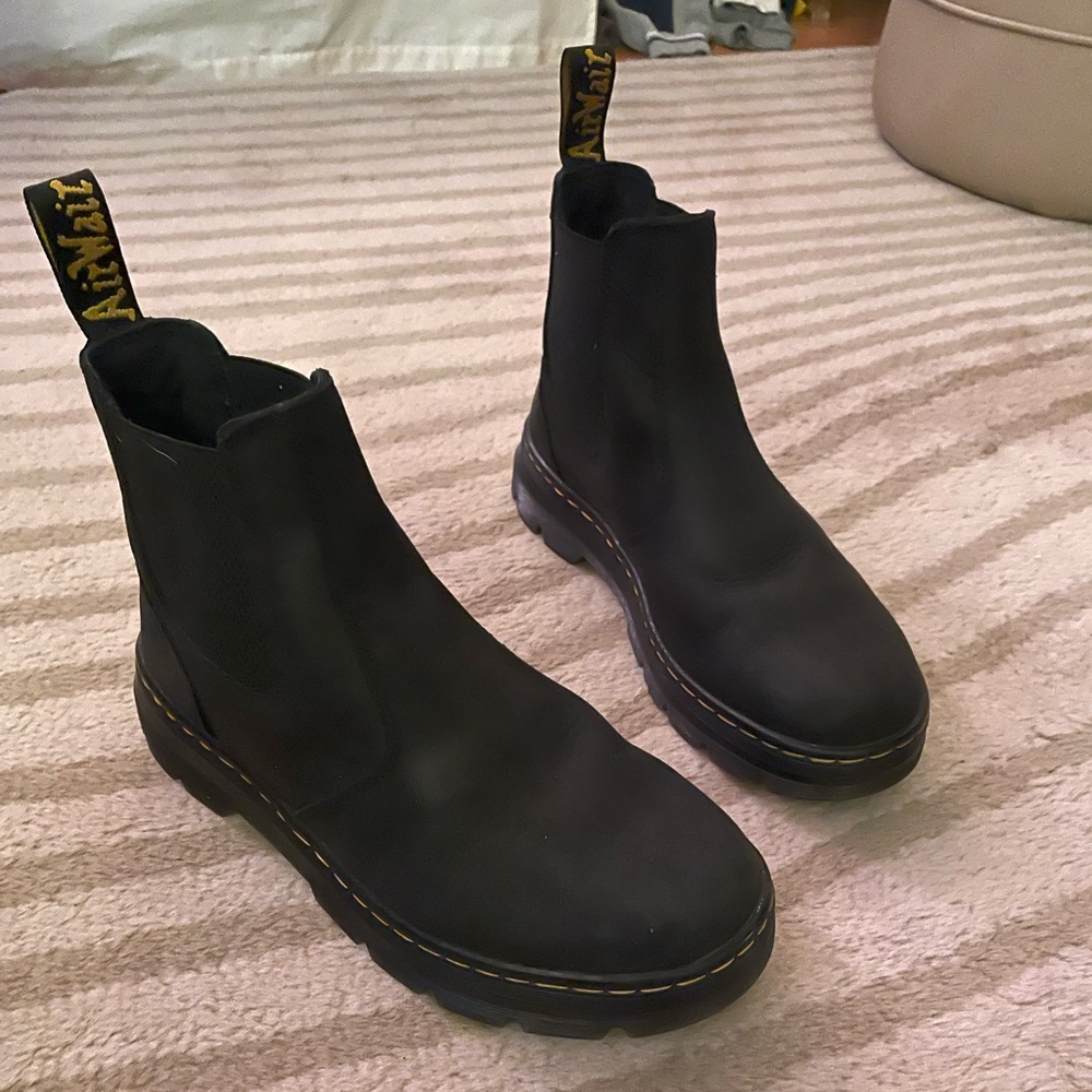 Black Embury Leather Casual Chelsea Boots